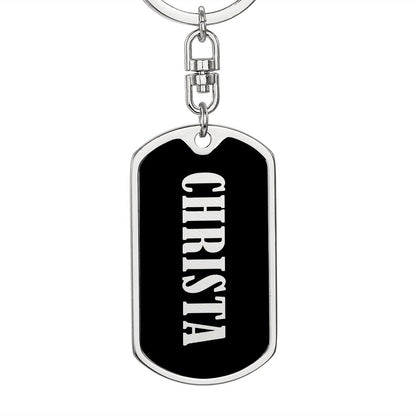 Christa v02 - Luxury Dog Tag Keychain