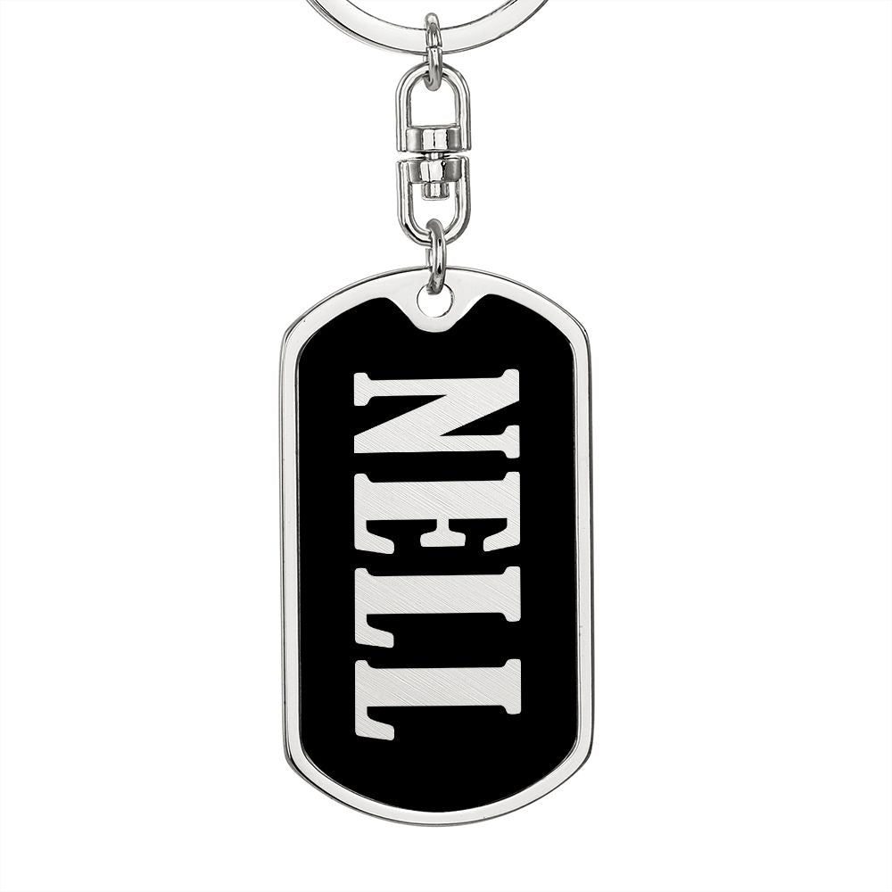 Nell v02 - Luxury Dog Tag Keychain