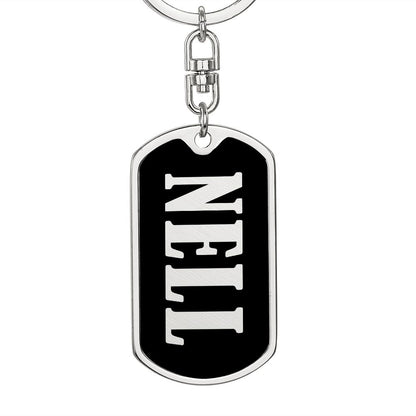 Nell v02 - Luxury Dog Tag Keychain