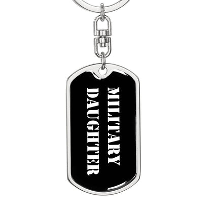 Military Daughter v3 - Luxury Dog Tag Keychain