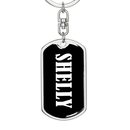 Shelly v01w - Luxury Dog Tag Keychain
