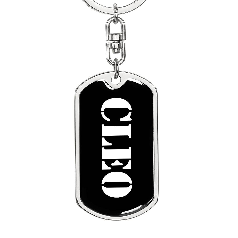 Cleo v3 - Luxury Dog Tag Keychain