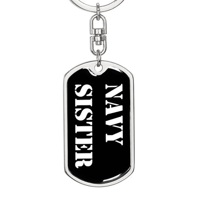 Navy Sister v3 - Luxury Dog Tag Keychain