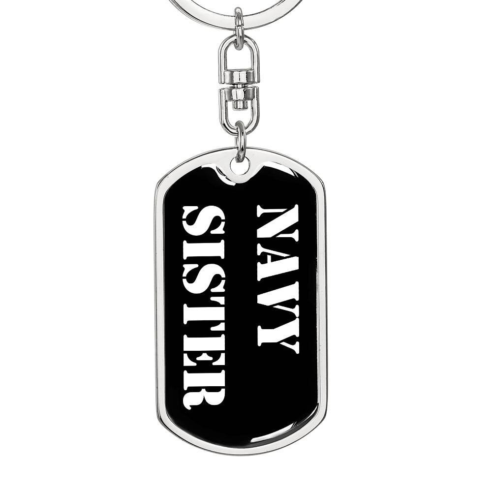 Navy Sister v3 - Luxury Dog Tag Keychain