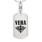 Vera v01a - Luxury Dog Tag Keychain