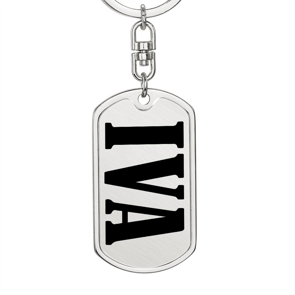 Iva v01 - Luxury Dog Tag Keychain