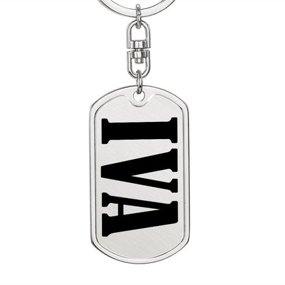 Iva v01 - Luxury Dog Tag Keychain