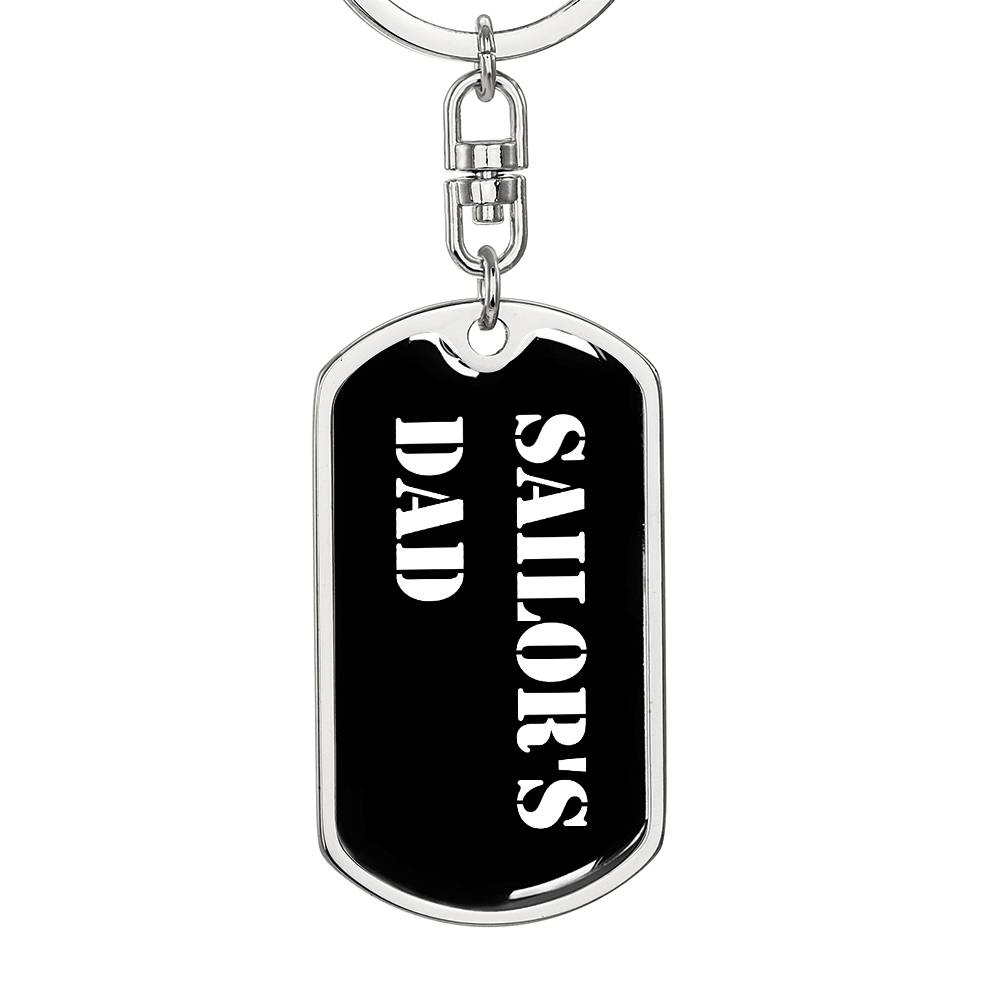 Sailor's Dad v3 - Luxury Dog Tag Keychain