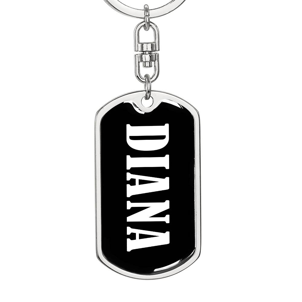Diana v01w - Luxury Dog Tag Keychain
