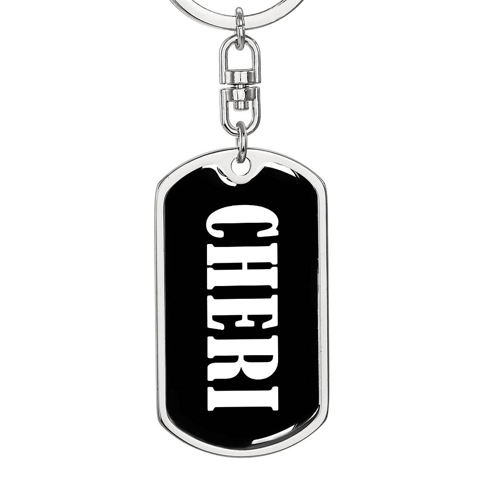 Cheri v03 - Luxury Dog Tag Keychain
