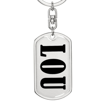Lou v01 - Luxury Dog Tag Keychain