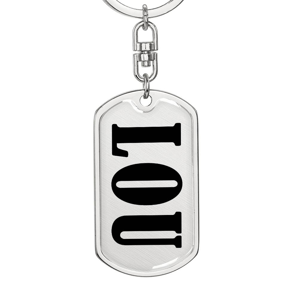 Lou v01 - Luxury Dog Tag Keychain