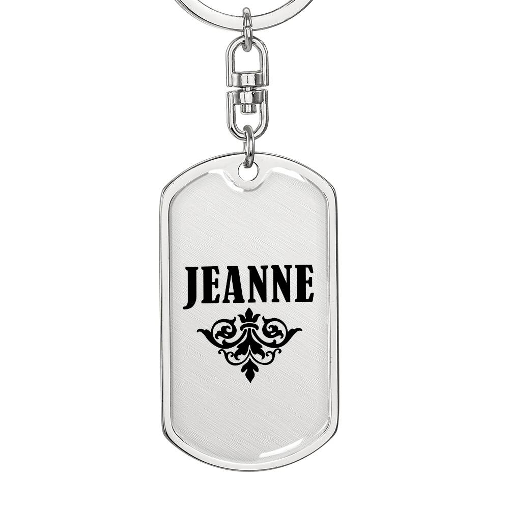 Jeanne v01a - Luxury Dog Tag Keychain