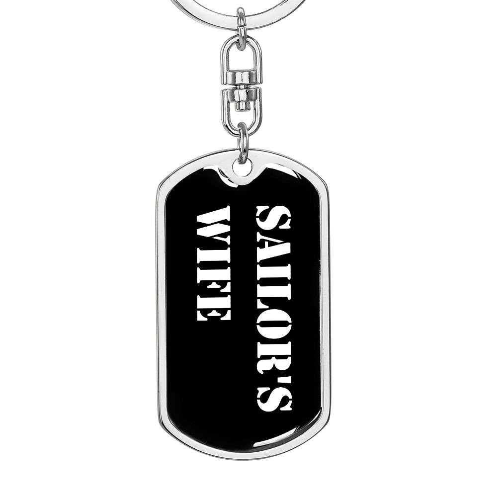 Sailor's Wife v3 - Luxury Dog Tag Keychain