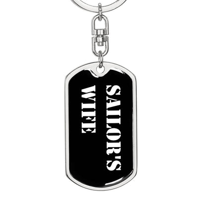 Sailor's Wife v3 - Luxury Dog Tag Keychain