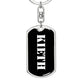 Kieth v3 - Luxury Dog Tag Keychain