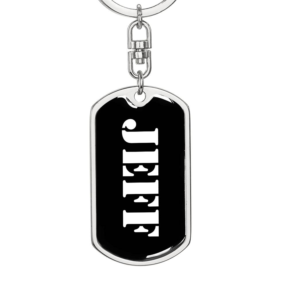 Jeff v2 - Luxury Dog Tag Keychain