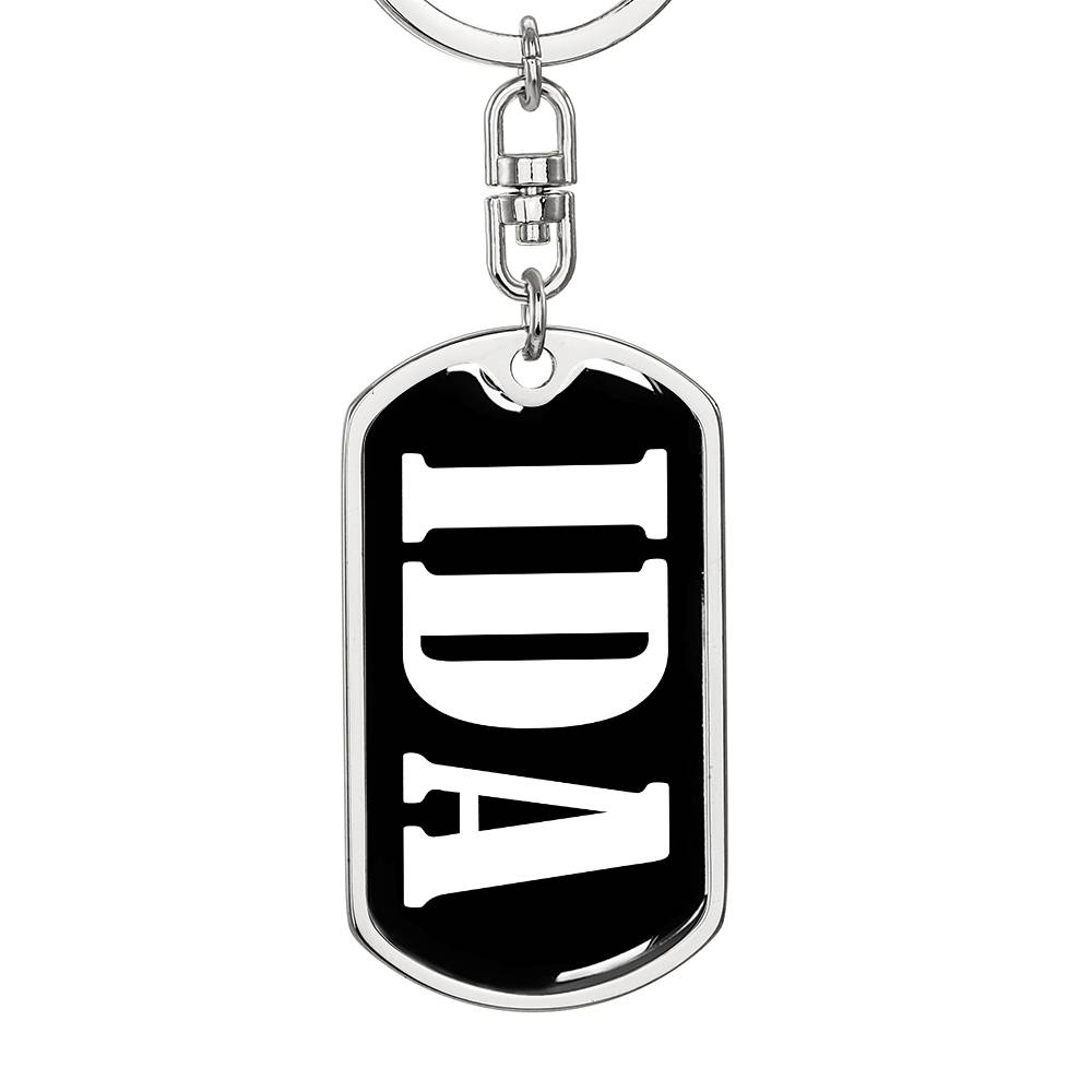 Ida v01w - Luxury Dog Tag Keychain