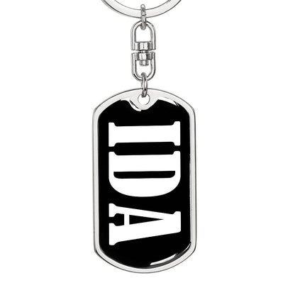 Ida v01w - Luxury Dog Tag Keychain
