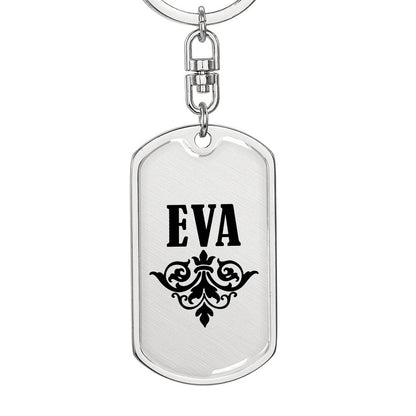 Eva v01a - Luxury Dog Tag Keychain