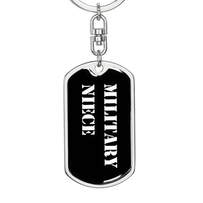 Military Niece v3 - Luxury Dog Tag Keychain