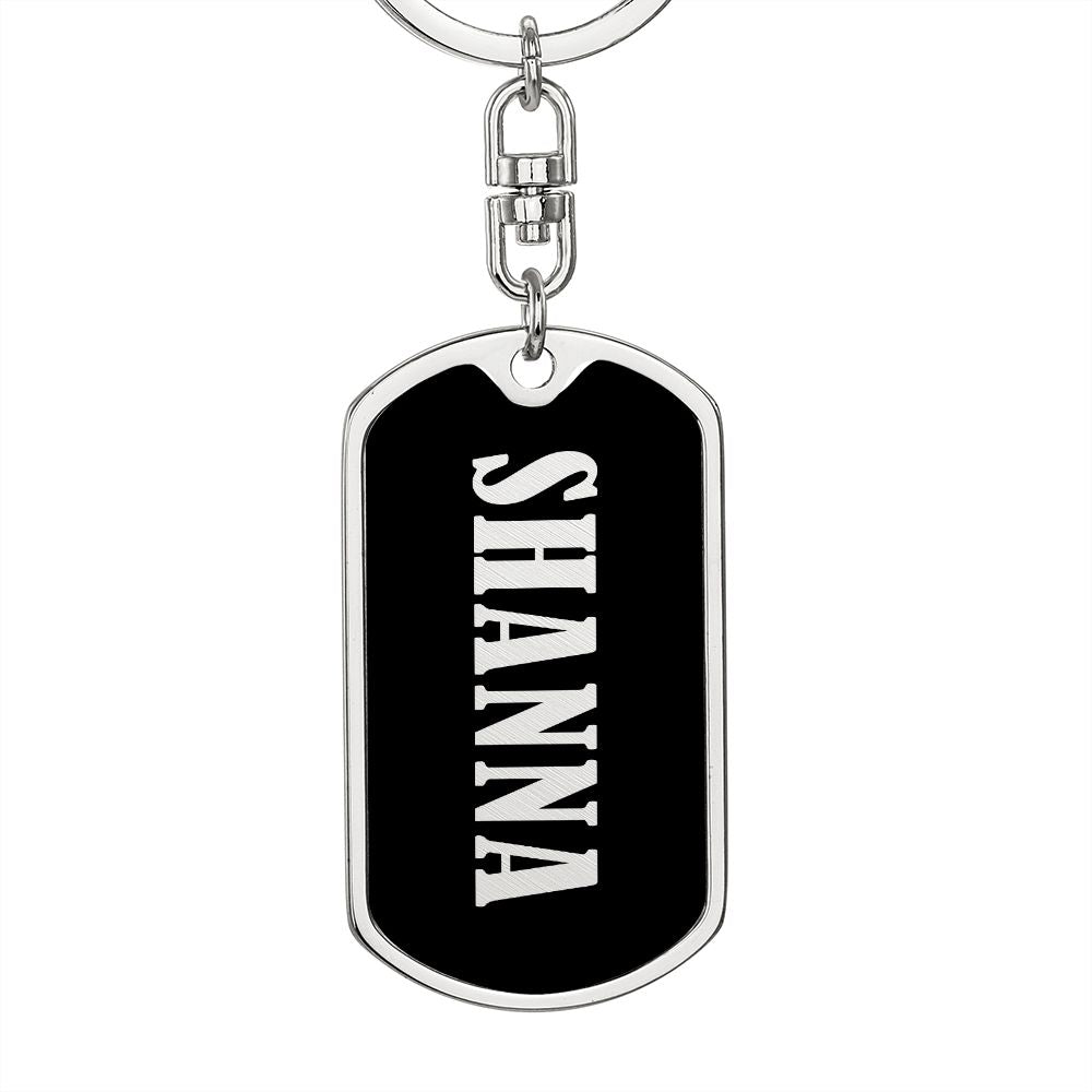 Shanna v02 - Luxury Dog Tag Keychain