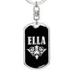 Ella v03a - Luxury Dog Tag Keychain