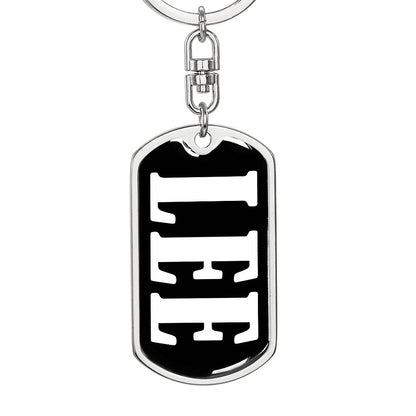 Lee v01w - Luxury Dog Tag Keychain