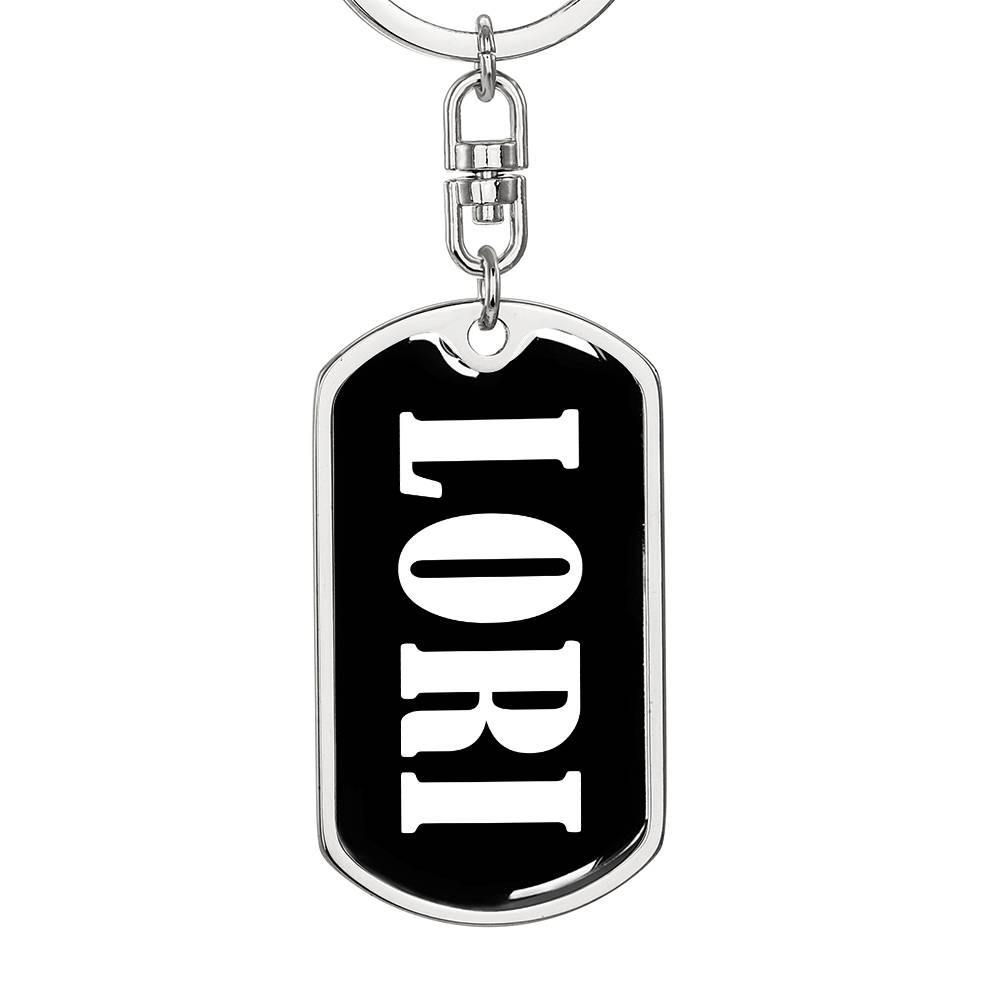 Lori v01w - Luxury Dog Tag Keychain