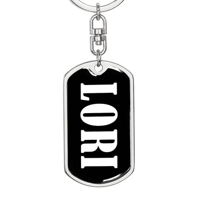 Lori v01w - Luxury Dog Tag Keychain