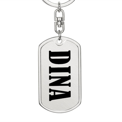 Dina v01 - Luxury Dog Tag Keychain