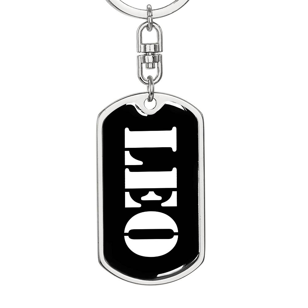 Leo v2 - Luxury Dog Tag Keychain