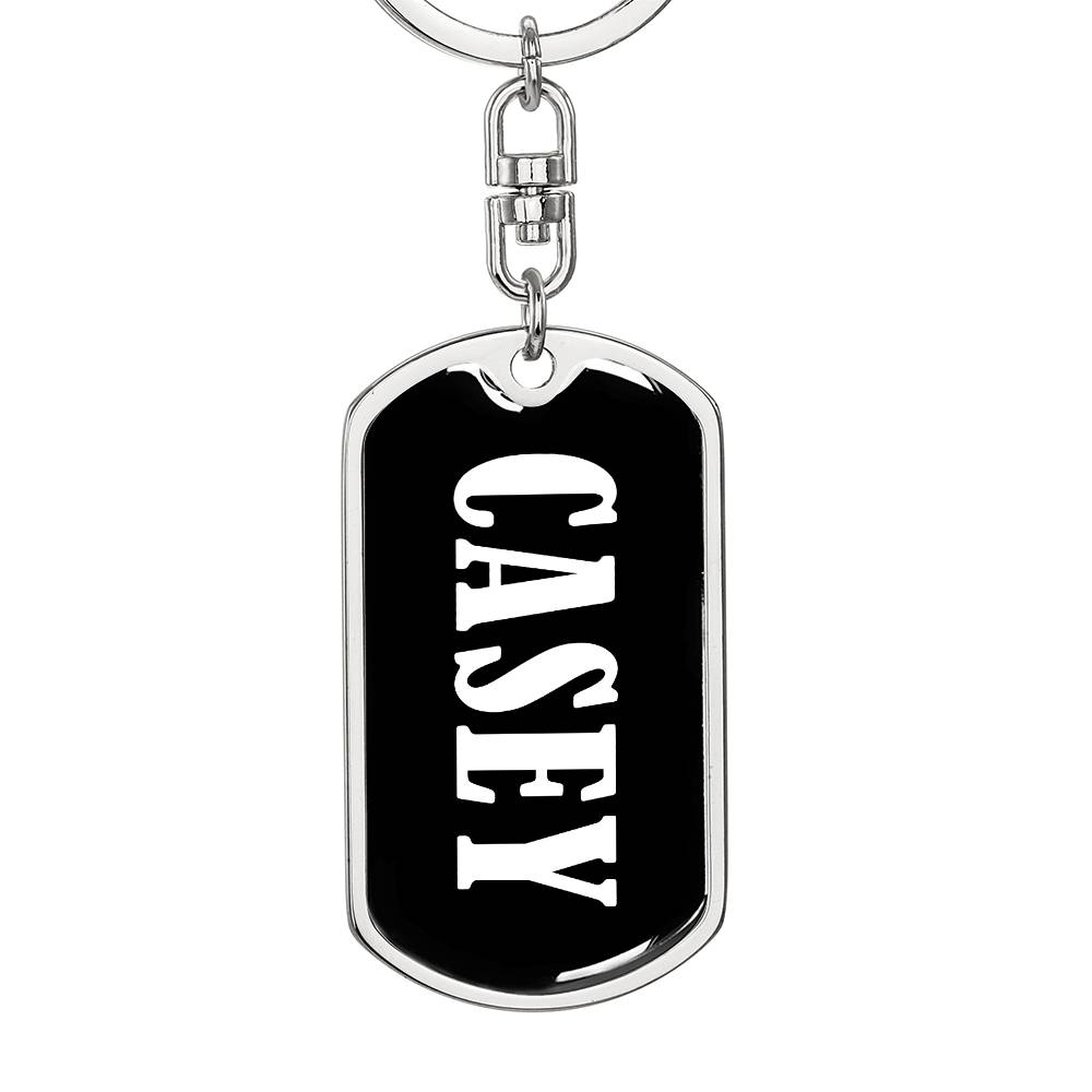 Casey v03 - Luxury Dog Tag Keychain