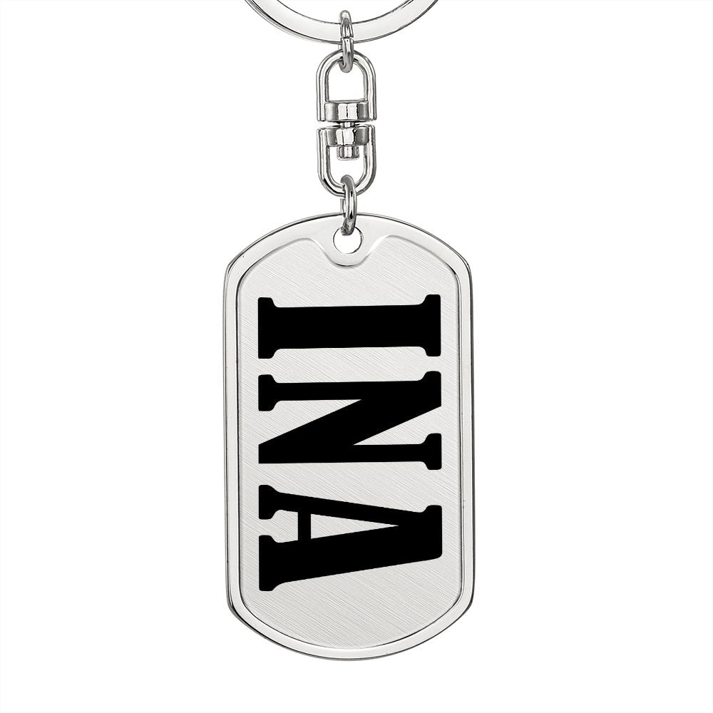 Ina v01 - Luxury Dog Tag Keychain
