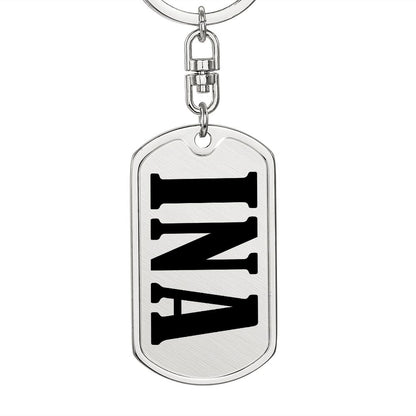 Ina v01 - Luxury Dog Tag Keychain