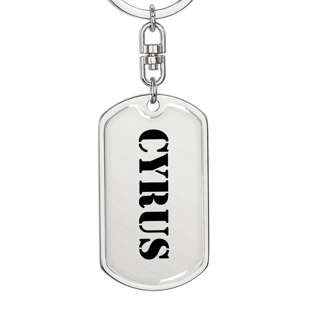 Cyrus - Luxury Dog Tag Keychain