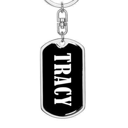 Tracy v01w - Luxury Dog Tag Keychain