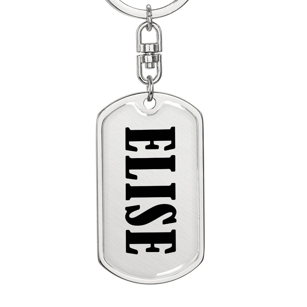 Elise v01 - Luxury Dog Tag Keychain