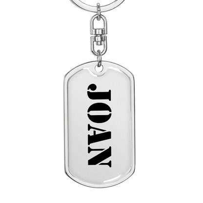 Joan - Luxury Dog Tag Keychain
