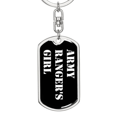 Army Ranger's Girl v3 - Luxury Dog Tag Keychain