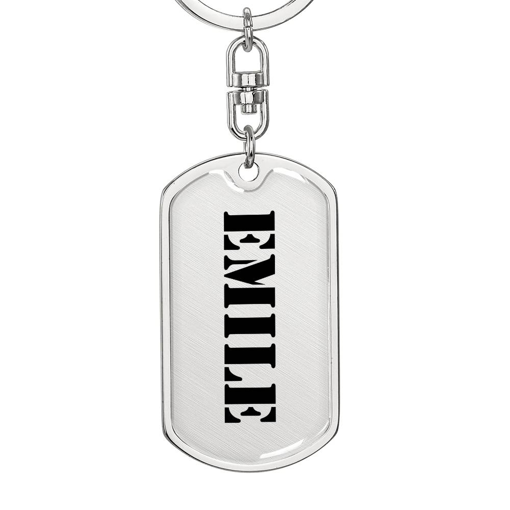 Emile - Luxury Dog Tag Keychain