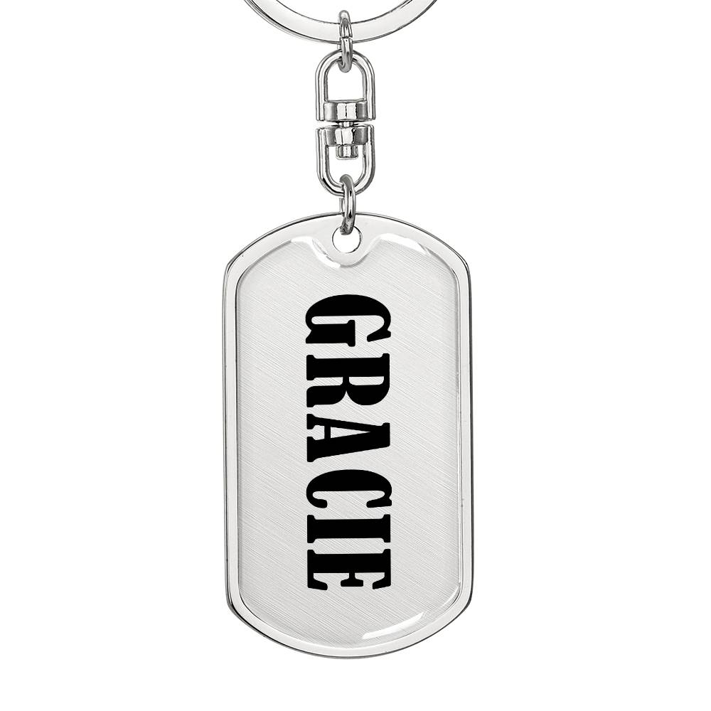Gracie v01 - Luxury Dog Tag Keychain