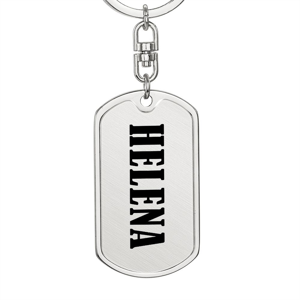 Helena v01 - Luxury Dog Tag Keychain