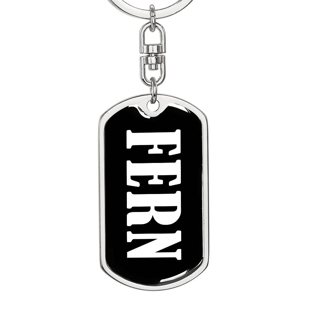 Fern v03 - Luxury Dog Tag Keychain