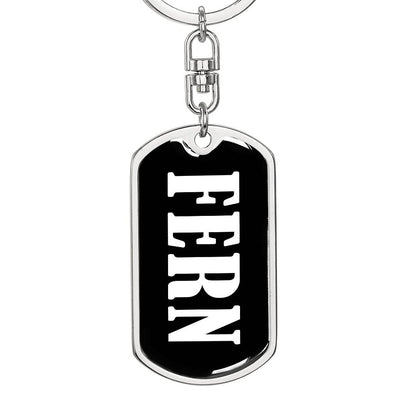 Fern v03 - Luxury Dog Tag Keychain