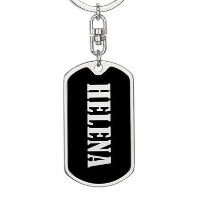 Helena v02 - Luxury Dog Tag Keychain