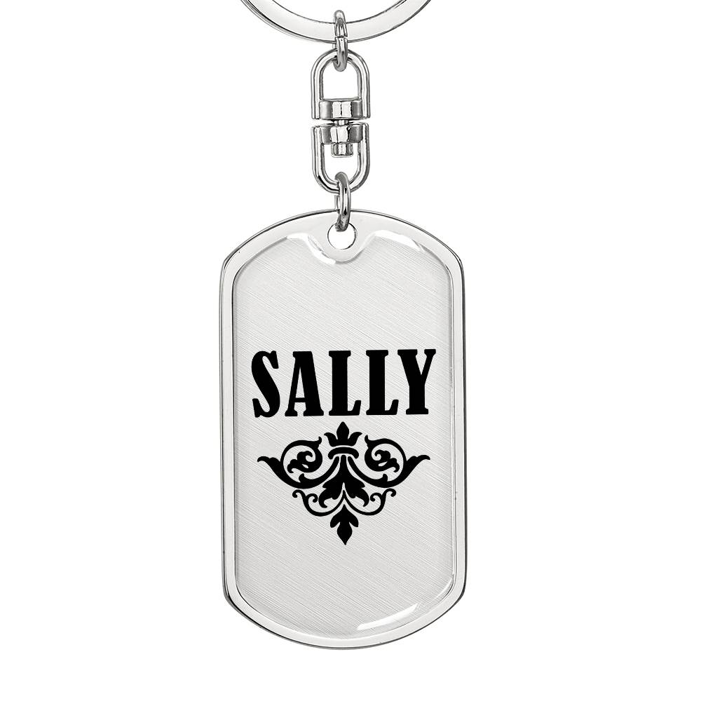 Sally v01a - Luxury Dog Tag Keychain