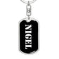 Nigel v3 - Luxury Dog Tag Keychain