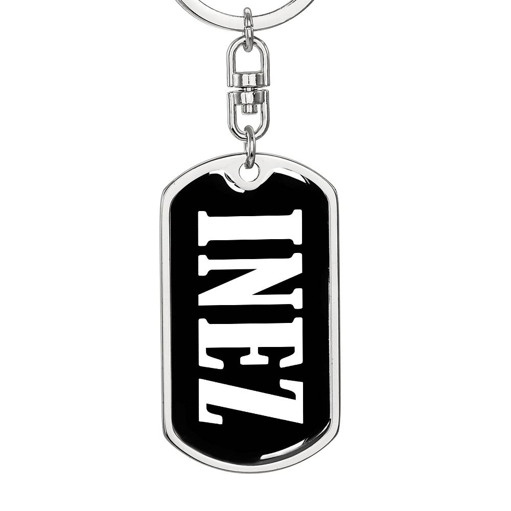 Inez v01w - Luxury Dog Tag Keychain