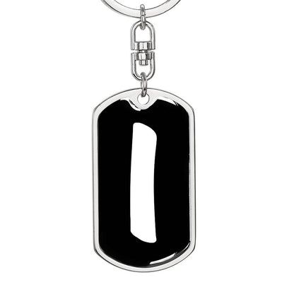 Initial I v3b - Luxury Dog Tag Keychain